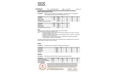 環(huán)保測試報告 ROHS+鹵素 CANEC25009106001