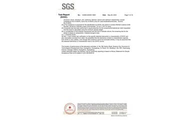 環(huán)保測(cè)試報(bào)告 SVHC CANEC25009119801